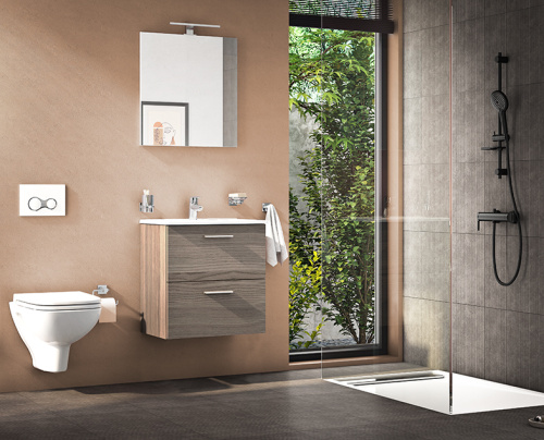 Комплект мебели: тумба + раковина + зеркало Vitra Mia 75103 60x39x62 - фото 2
