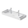 Раковина керамическая Duravit Bento Starck Box 2660113272 110 см накладная цвет белый 2 отверстия под смеситель