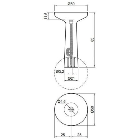 Раковина из искусственного камня Antonio Lupi Ago AGO85 Bianco/cr 50 см напольная цвет белый без отверстий под смеситель