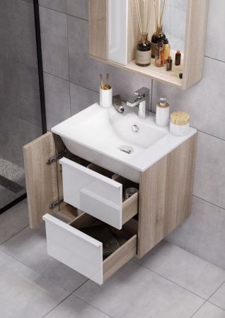 Тумба под раковину Aquaton Бостон 1A252501BN010 60х50 подвесная цвет коричневый