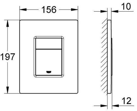 Клавиша смыва пневматическая Grohe Skate Cosmopolitan 38732KF0 цвет черный