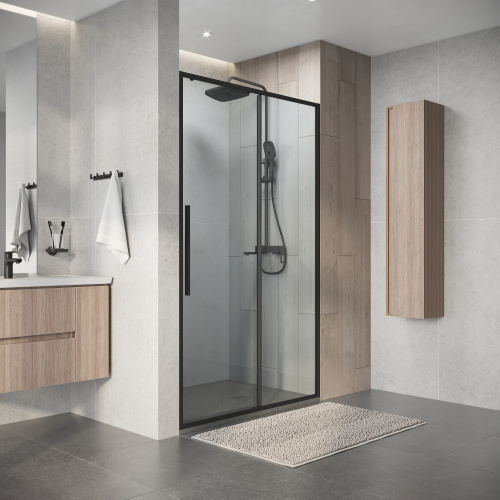 Душевая дверь Niagara Nova NG-34-12AGR 120х195 стекло прозрачное профиль графит матовый - фото 5