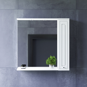 Зеркало-шкаф Damixa Palace One M41MPR0751WG 75х19х75 подвесной цвет белый глянцевый Зеркало-шкаф Damixa Palace One M41MPR0751WG 75х19х75 подвесной цвет белый глянцевый