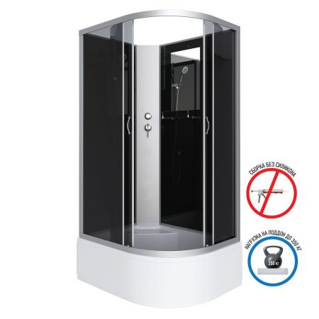 Душевая кабина Niagara Classic 25101434LBK 120х80 асимметричная без крыши ориентация левая