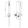 Душевой гарнитур Fima Carlo Frattini Spillo Steel F2951/4INOX настенный нержавеющая сталь