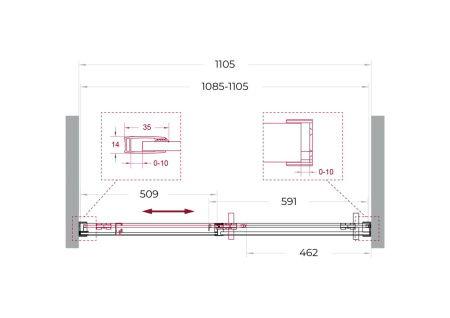 Душевая дверь BelBagno SOFT CLOSE-1 SOFT_CLOSE-1-BF-1-110-C-Cr 110х200 стекло прозрачное профиль хром