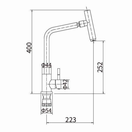 Смеситель для кухни Fashun A54001-A на мойку сатин