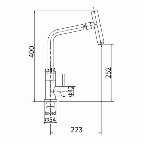 Смеситель для кухни Fashun A54001-A на мойку сатин - фото 3