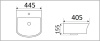 Раковина из санфаянса CeramaLux 78369A 45х41 подвесная цвет белый 1 отверстие под смеситель