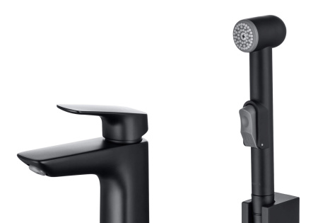 Смеситель Aquatek ВЕГА AQ1012MB на раковину черный матовый без термостата