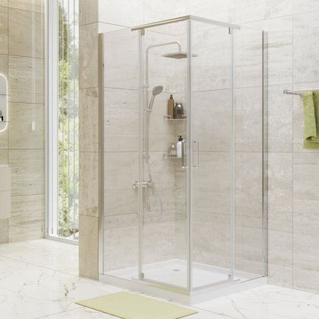 Душевой уголок Wasserkraft Leine 35P03 90х90 стекло прозрачное профиль хром без поддона
