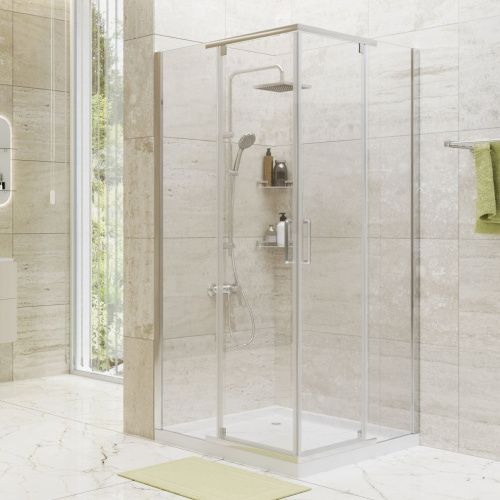 Душевой уголок Wasserkraft Leine 35P03 90х90 стекло прозрачное профиль хром без поддона - фото 2