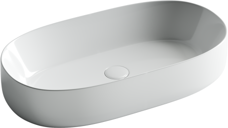 Раковина из сантехнического фарфора Ceramica Nova ELEMENT CN5022 70х40 накладная цвет белый без отверстий под смеситель