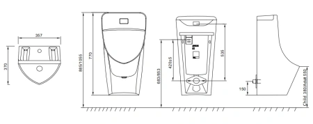 Писсуар подвесной Arrow AN636 белый