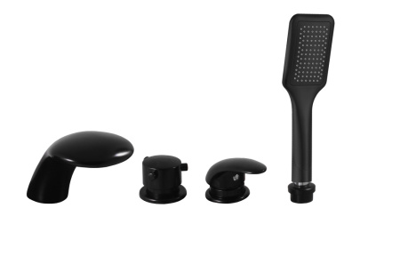 Смеситель RavSlezak D471.5PCMAT на борт ванны черный матовый