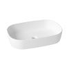 Раковина из сантехнического фарфора Lavinia Boho Bathroom Sink Slim 33311003 50х40 накладная цвет белый без отверстий под смеситель