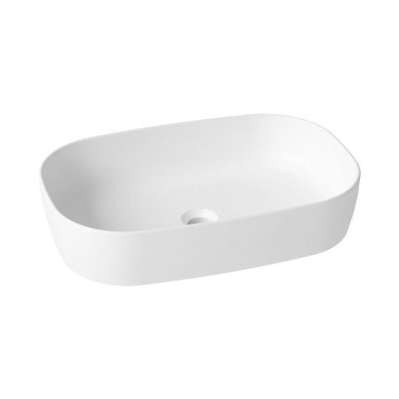 Раковина из сантехнического фарфора Lavinia Boho Bathroom Sink Slim 33311003 50х40 накладная цвет белый без отверстий под смеситель
