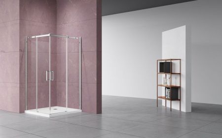Душевой уголок Vincea Dice VSS-4D900CL 90х90 стекло прозрачное профиль хром без поддона