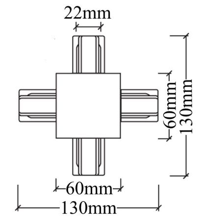 Соединитель X-образный (однофазный) Crystal Lux CLT 0.2211 CLT 0.2211 04 BL