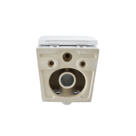 Унитаз подвесной Grossman Торнадо GR-4441SQ белый с сиденьем микролифт безободковый смыв торнадо