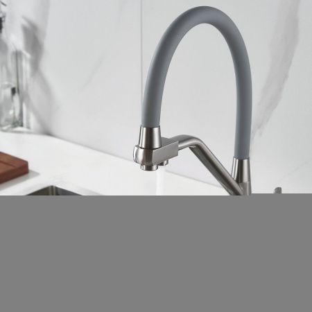 Смеситель для кухни Shevanik S968L на мойку сатин