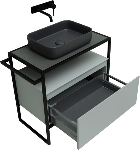 Тумба под раковину Allen Brau Priority 1.31002.PWM 80х45х75 напольная цвет зеленый - фото 5