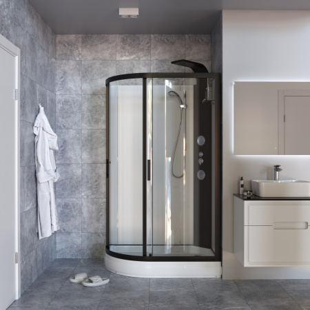 Душевая кабина Taliente TA-128CB(R) 120х80 асимметричная без крыши ориентация правая