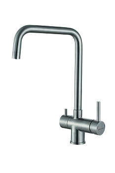 Смеситель для кухни Paulmark WETTER We213030-SS на раковину нержавеющая сталь без термостата