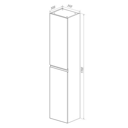 Шкаф-пенал LeMark Veon LM01V35P 40х170 напольный цвет белый