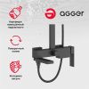 Душевая стойка Agger Great A2893344 настенная цвет черный