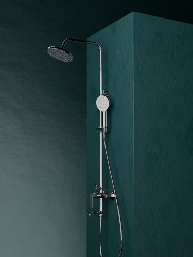 Душевая стойка Knotlor KN-34 настенная цвет хром - фото 4