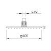 Верхний душ Clever SLIM INOX AIR 99689 40х40 хром