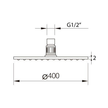 Верхний душ Clever SLIM INOX AIR 99689 40х40 хром