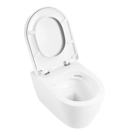 Унитаз подвесной BelBagno MARINO BB105CHR/BB865SC белый с сиденьем микролифт безободковый каскадный смыв