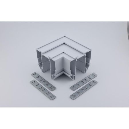 Соединитель магнитного шинопровода угловой плоский для натяжного потолка Aployt Magnetic track 220 (Магнетиц трацк 220) APL.0284.10.04