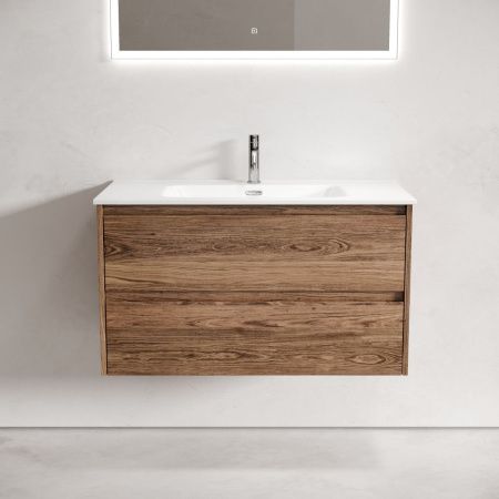 Тумба под раковину Sancos Libra LB90ECH 90х50 подвесная цвет коричневый