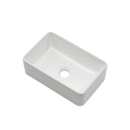 Раковина из сантехнического фарфора Melana 320319-805 40х20 накладная цвет белый без отверстий под смеситель