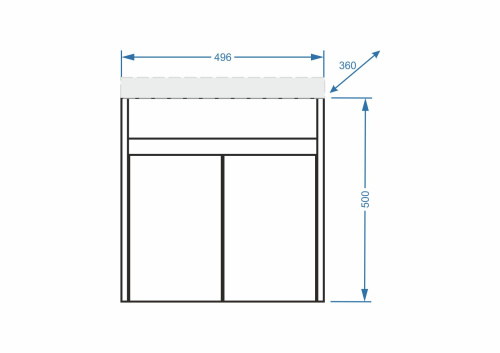 Тумба под раковину Stella Polar Фаворита SP-00000166 46х36х50 подвесная цвет белый - фото 2
