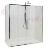 Душевой уголок AvaCan FC2-170-SC100 190х100 стекло прозрачное профиль хром без поддона