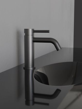 Смеситель Knotlor ECLIPSE SS-20/GM на раковину вороненая сталь