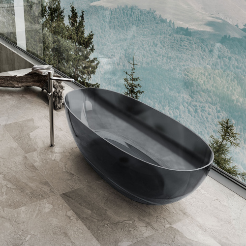 Ванна из полиэфирной смолы Vincea Solid Surface VBT-6T01B 170х75 отдельностоящая овальная - фото 4