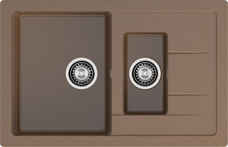 Кухонная мойка Granfest Quadro Q-775KL терракот 77х50 цвет коричневый поверхность матовая