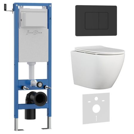 Комплект унитаз с инталляцией и клавишей смыва Iberica Blanca BILBAO ALTO IB.001M.BLA.234.112