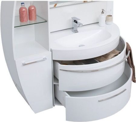 Тумба с раковиной De Aqua Эскалада 00186739 100х50 подвесная цвет белый