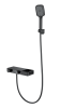 Смеситель для ванны Wonzon & Woghand WW-B2551-MB настенный черный с термостатом