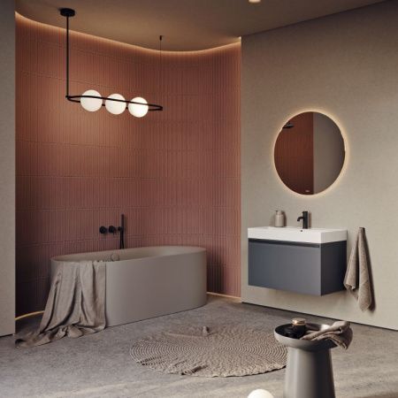 Тумба под раковину Aqwella Y PUR0110GRM 100х40 подвесная цвет серый