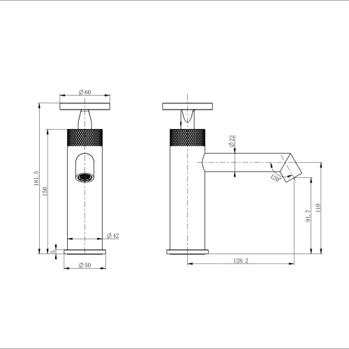 Смеситель Wonzon & Woghand WW-H1065-CR на раковину/столешницу хром - фото 5