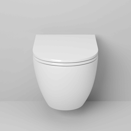 Унитаз подвесной Grossman Торнадо GR-4455SQ белый глянцевый с сиденьем микролифт безободковый смыв торнадо