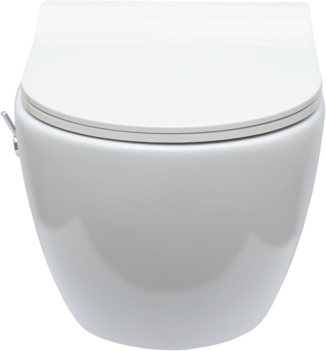 Чаша унитаза подвесная Logan L5W CITY 019100-u-01 цвет белый без сиденья безободковая каскадный смыв - фото 5