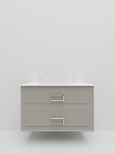 Тумба со столешницей La Fenice CUBO TWIN NFNC-01-CUB-C-90-2-3-GG 90х62х49 подвесная цвет бежевый - фото 2